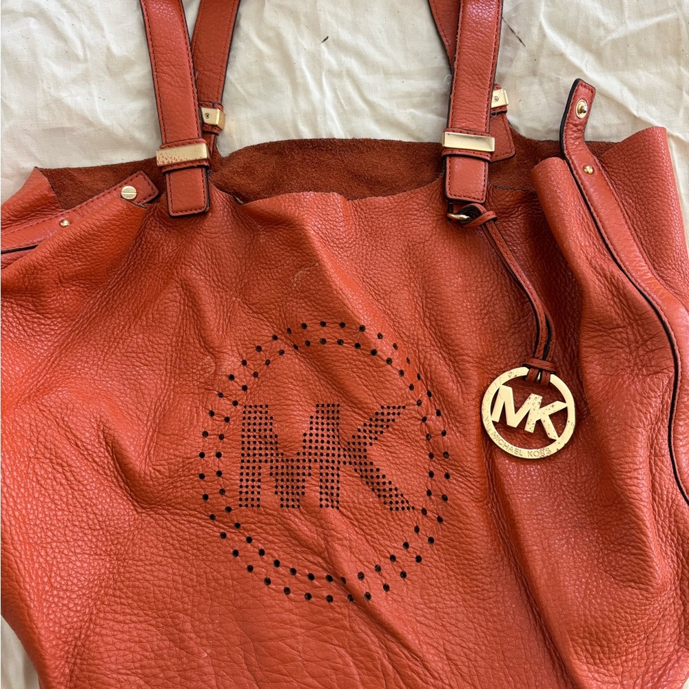 Michael Kors Orange Leather Tote